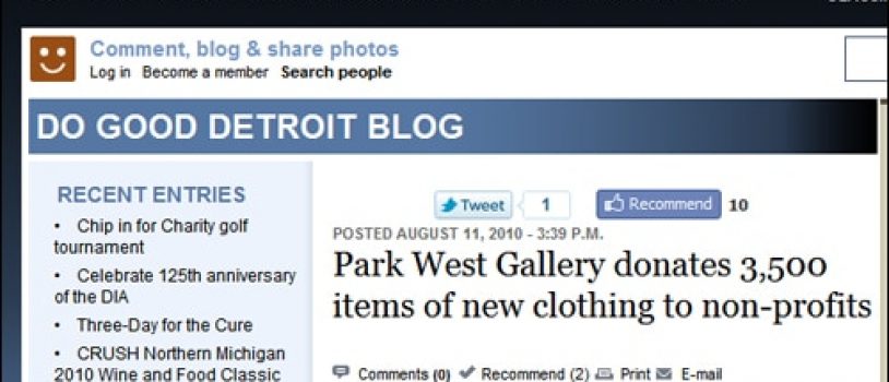 Park West Gallery Featured in The Detroit Free Press ‘Do Good Detroit Blog’