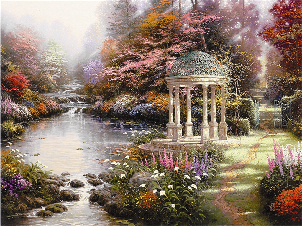 thomas kinkade fairy garden village collection